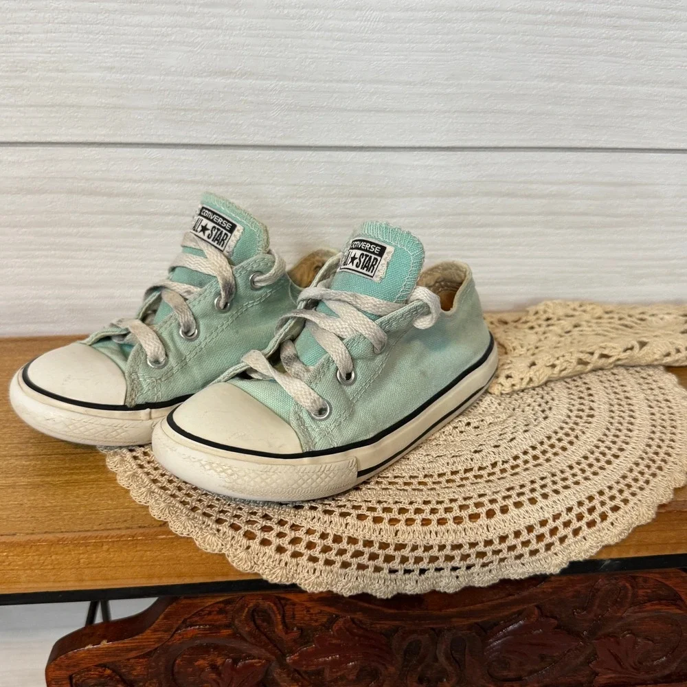 Converse Chuck Taylor All Star Low Top Mint Green Infants Size 10 730118F Casual